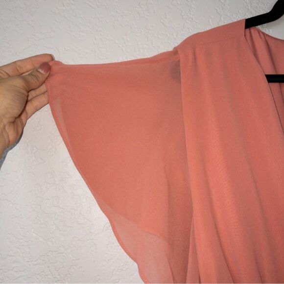 New Hutch x ModCloth Pink Fluttering Of My Heart Maxi Wrap‎ Dress Size 4X - Picture 2 of 9